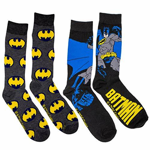 Batman Action Pose and Symbols 2-Pack Crew Socks
