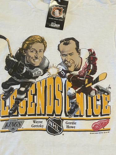 Vtg 80s Salem Sportswear NHL Hockey Caricature Wayne Gretzky Mens Small NWT - Picture 4 of 7