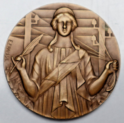 MEDAILLE FRANKREICH: LE MATIN, E. Fraisse, BRONZE, 20er Jahre, 56 g, 50 mm, G16