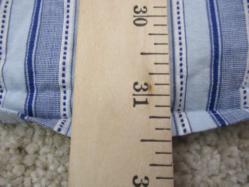 Express Shirt Men Large L Blue Yellow Striped Cotton Casual Button Up * - Picture 8 of 10