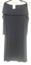 New H&M Long Sleeve Off Shoulder Fold over Midi Knit DRESS sz.L Side slits