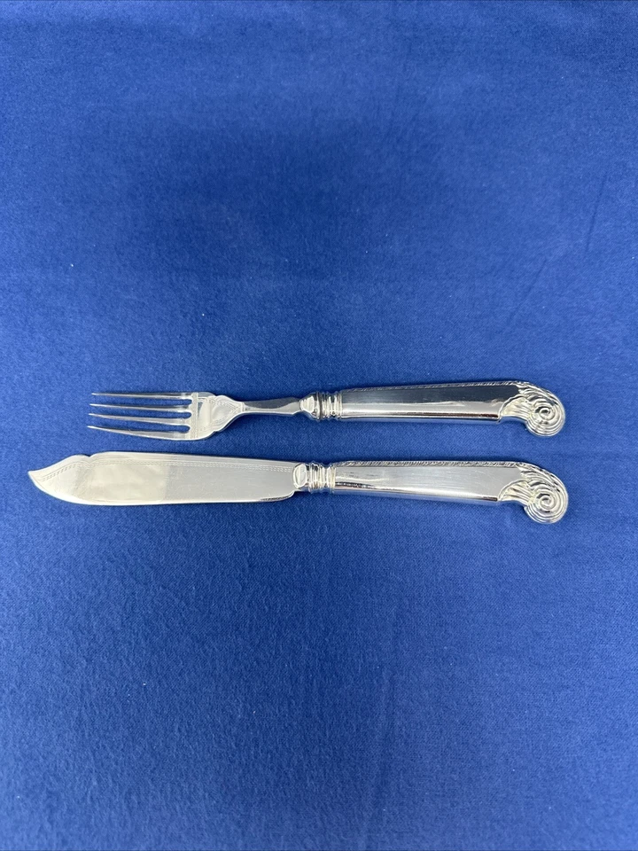 BIRKS STERLING GEORGE II PH 12 PIEZAS SERVICIO DE PESCADO SIN MONO  Foto 3 de 4