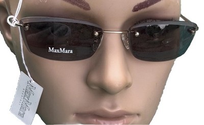 New With Tags Max Mara Sunglasses 225/s Rimless Wrap Frames Square Vintage Nos