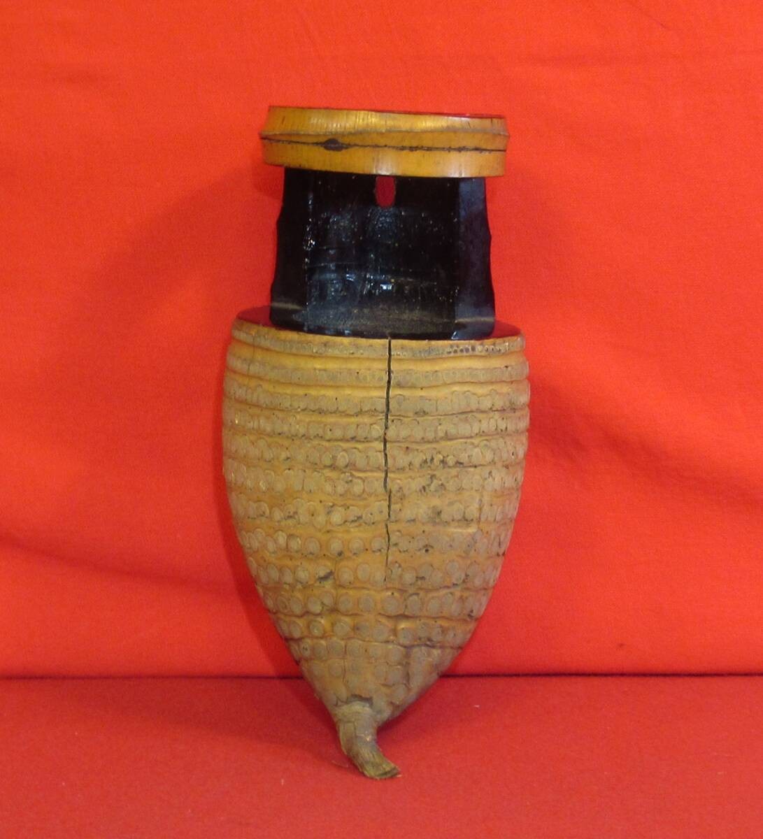 Bamboo Flower Vase Tea Ceremony Tea Utensils Traditional 8.8x11x14cm
