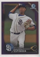 2016 Bowman Draft Chrome Top Prospects Purple Refractor Anderson Espinoza no9