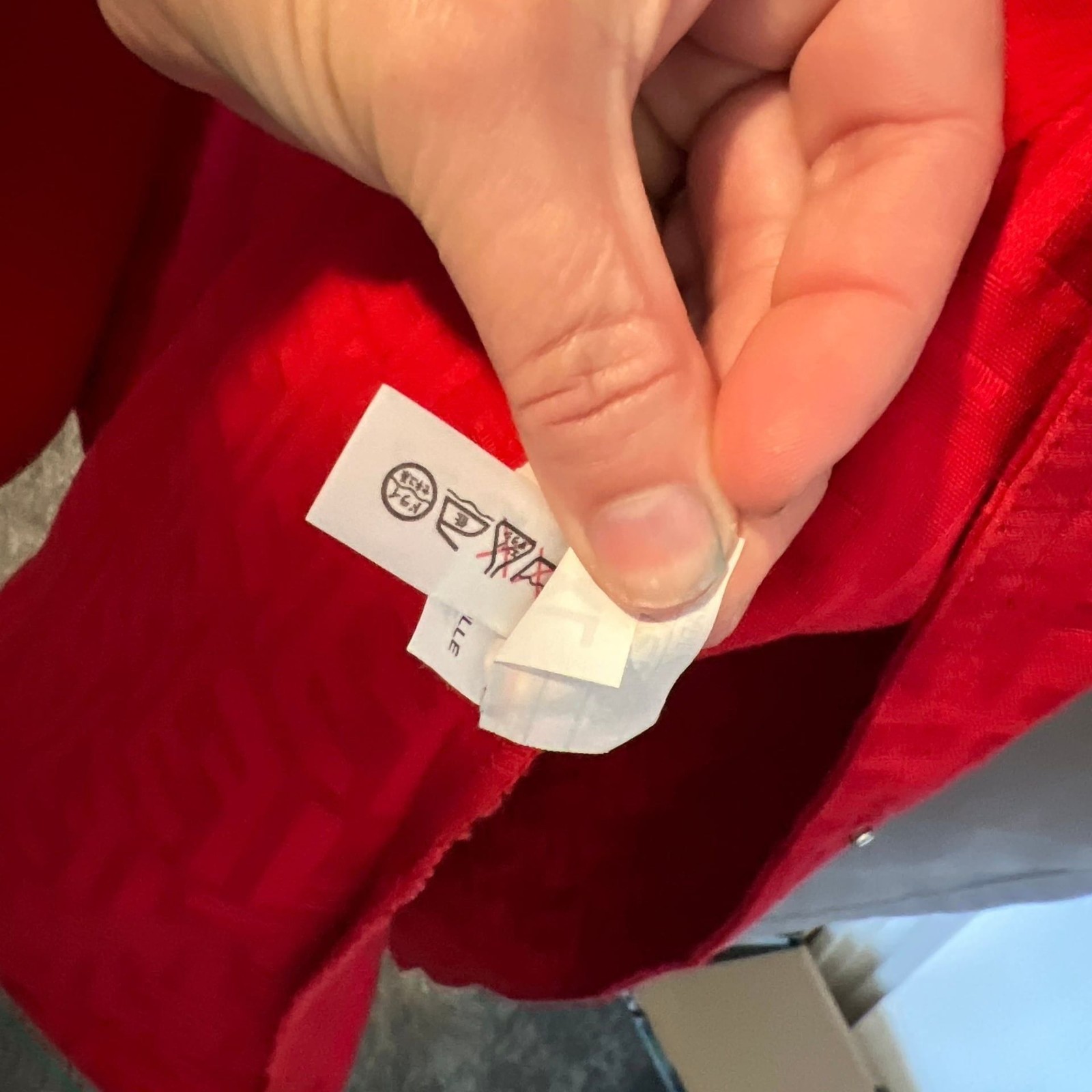 Vintage Fendi Jeans Red FF Zucca Monogram Cotton Dress with Sequin Collar thumbnail 8