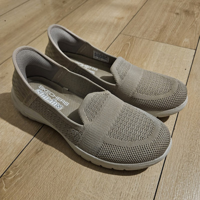 Skechers Slip Ins On The Go Flex Serene Damenschuhe taupe UK 5 SN136541 