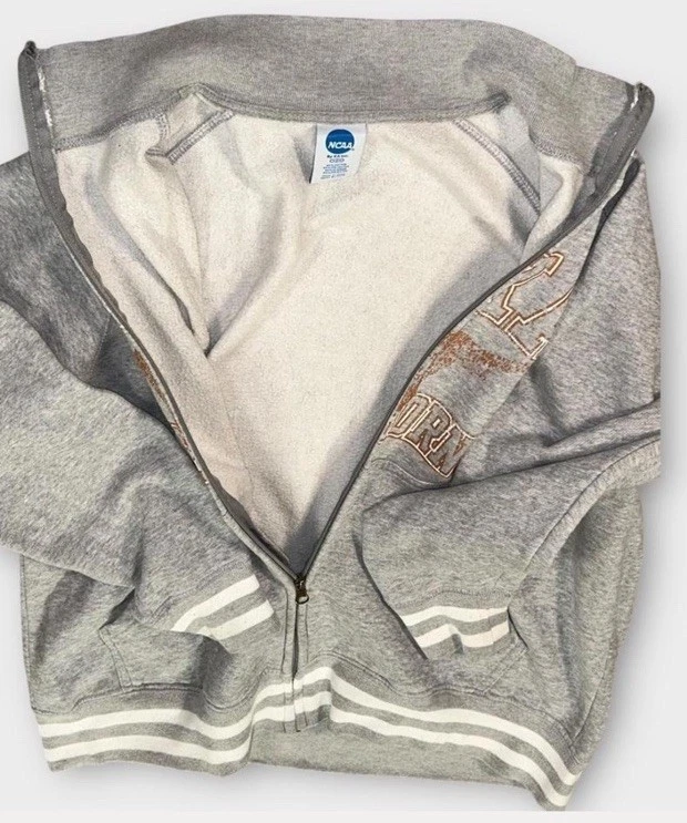 Texas Longhorns NCAA Cremallera Completa Sudadera Suéter Gris Naranja Para Hombres XL UT Austin Foto 4 de 4