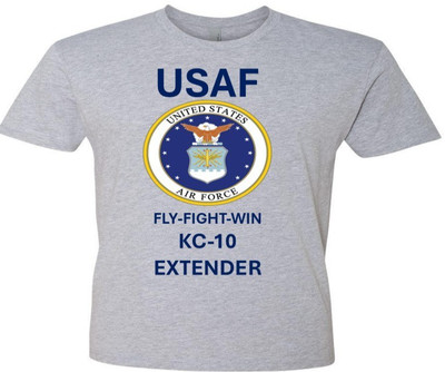 KC-10  EXTENDER * AIRCRAFT* SHIRT W/EMBLEM*USAF OFFICIALLY LICENSED