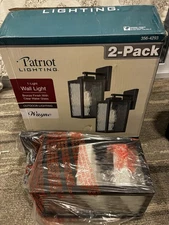 Patriot Lighting Wayne Wall Light Standard Light Bulb 2 Pack Bronze Finish