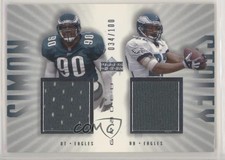 2002 Upper Deck Graded Dual Game Jersey /100 Duce Staley Corey Simon #SS-100 0p5