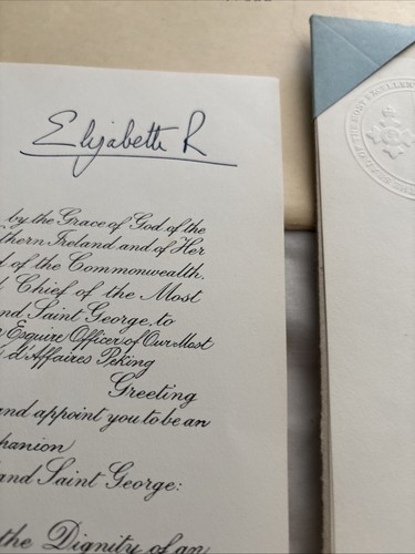 ephemera Documents . Bestowal Docs Of CMG And OBE China Diplomat - 第 7/11 張圖片
