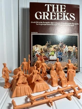Atlantic Greek Life in the Acropolis 1/32 15x Civilians Romans Gladiators RARE