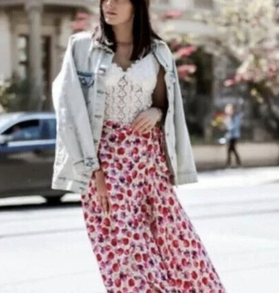 Women Hamilton Skirt Pink Viscose 38 / M / 46