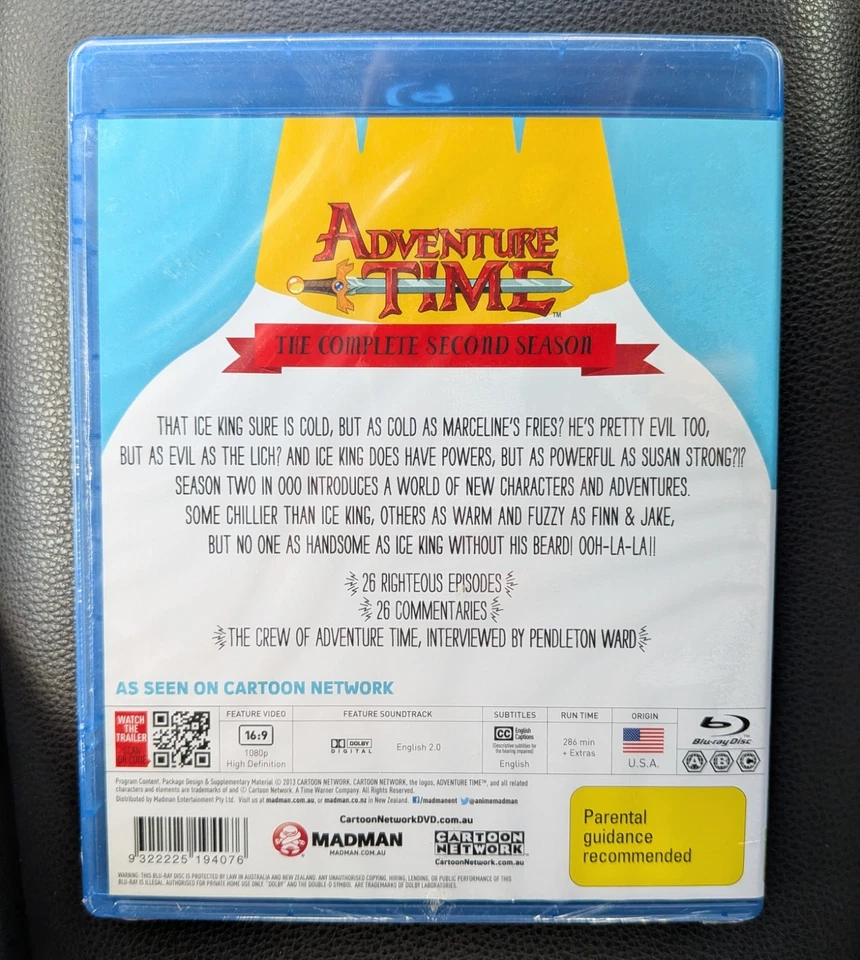 Adventure Time : Season 2 (Blu-ray, 2013) BRAND NEW REGION B - image 2 of 2