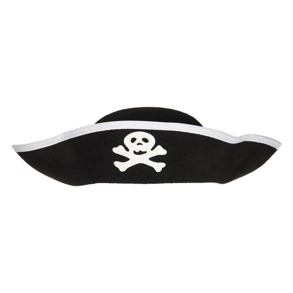 Piratenhut Dreispitz Schwarz Kinder Totenkopf Karneval KostüM Boland-image