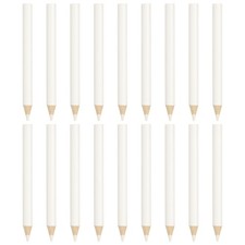 18 Pcs Wooden Colored Pencils Short Oil Based Colored Pencils, White