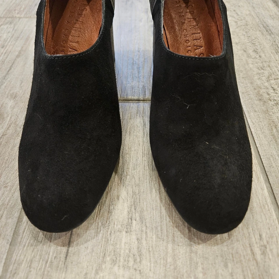 Hispanitas 靴子女式 37 码 US 6.5-7 Gillian 泵靴黑色/铜皮革 — 第 4/4 张图片