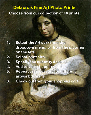 Delacroix Collection of Fine Art Photo Prints- Wall Art and Decorative Accents.
