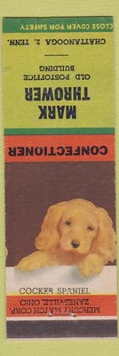 Matchbook Cover - Mark Thomas Confectionery Chattanooga TN Cocker Spaniel