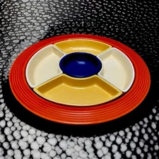 Vintage Fiesta Complete 6 Piece  Relish Tray  Fiestaware 