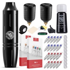 Dragonhawk Wireless Tattoo Gun Kit Rotary Pen with 2 Replaceable Batteries 20...