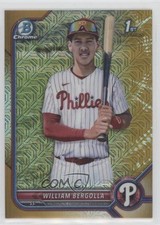 2022 Bowman Chrome Mega Box Gold Mojo Refractor 33/50 William Bergolla 0bl9