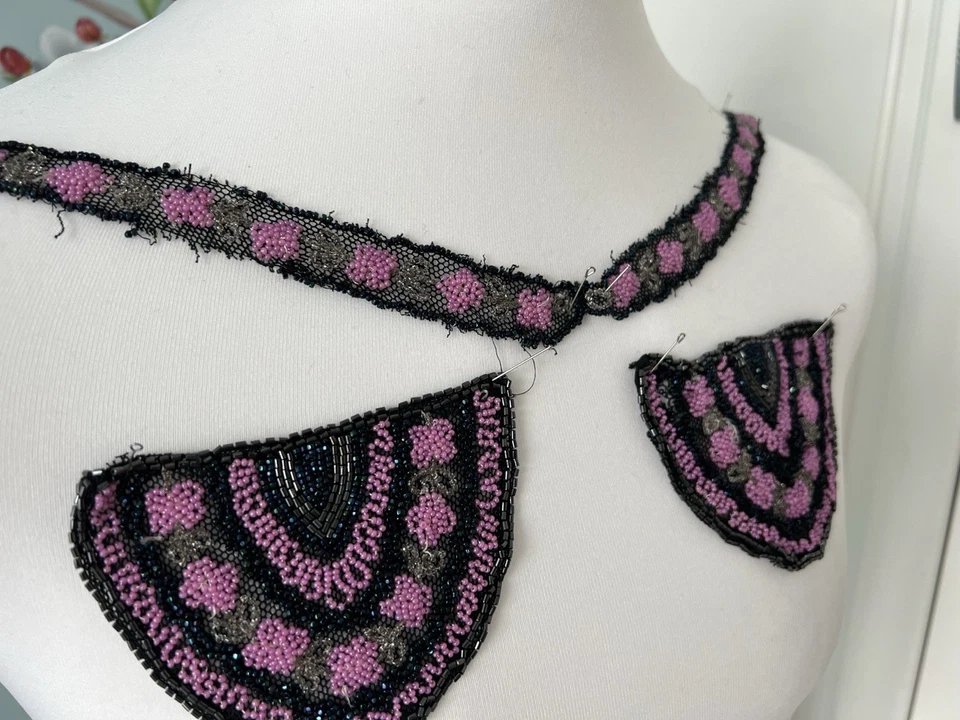 Antique Woman Vintage Collar Set 1920 France - Image 2 of 4