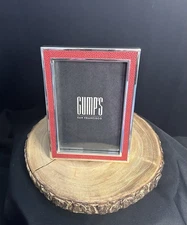 Gump's San Francisco Luxury Red and Silver 5x7 Picture Frame