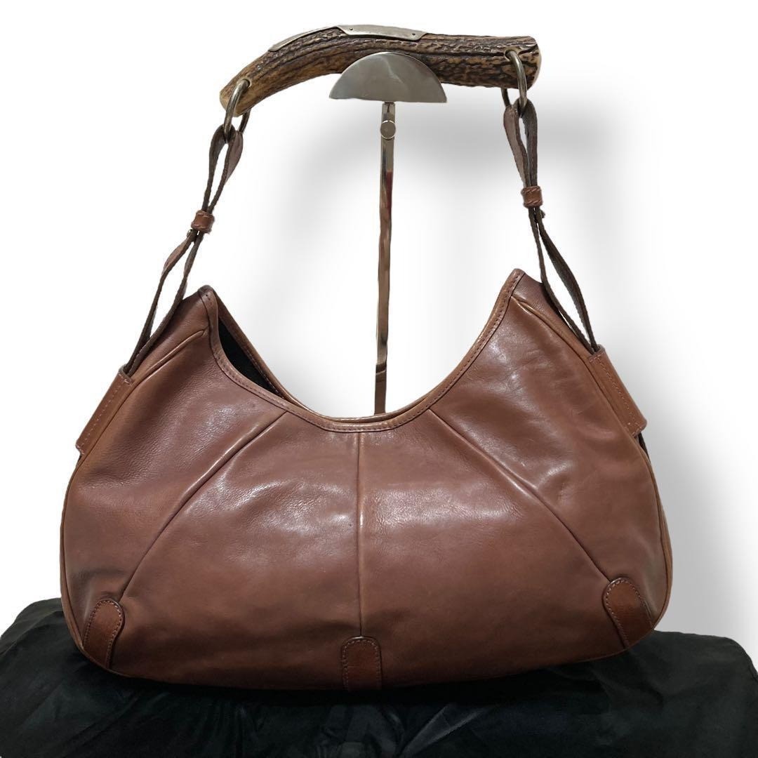 Borsa a tracolla vintage Yves Saint Laurent Mombasa in pelle marrone epoca Tom Ford