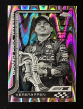 2025 Topps Chrome Formula 1 F1 Max Verstappen B&W Raywave Refractor #99