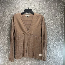 Odd Molly Uncorporated Brown Long Sleeve Tunic Size 2 Fairy Y2K Crocket