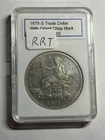 1875 S Trade Silver Dollar $1 AU Detail Chopmarked Nice Luster Tough Type Coin