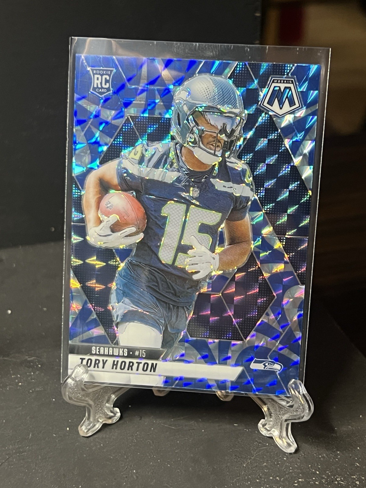 2025 Mosaic Tory Horton Reactive Blue Mosaic Prizm #396