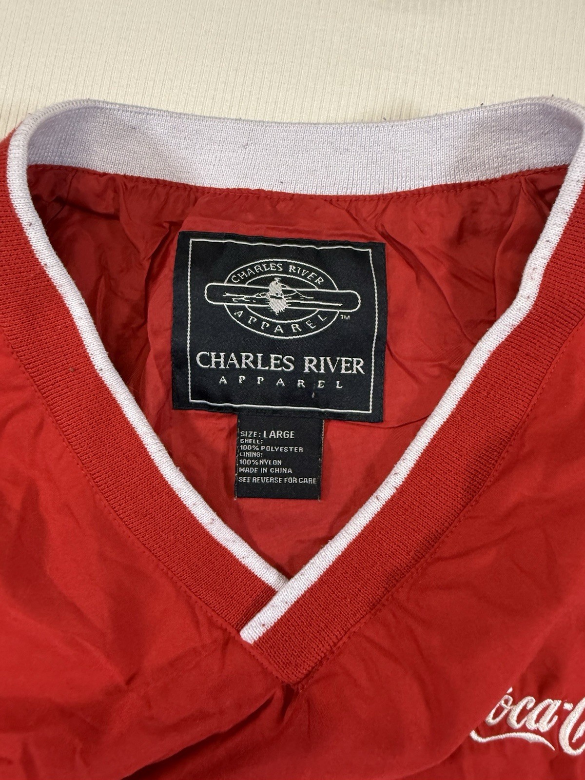 Coca-Cola Charles River Pullover Windbreaker Jack… - image 5