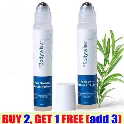 Be Bodywise Hair Growth Serum Roll On - 3% Rosemary, 3% Redensyl & 2% - (25ml)