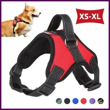 Saddle Dog Harness Reflective Adjustable Pet Harness No Pull Walking Training