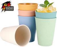 Hejo 6Er Set Becher, Trinkbecher, Plastikbecher Mehrweg, Kinderbecher, Kaffeetas