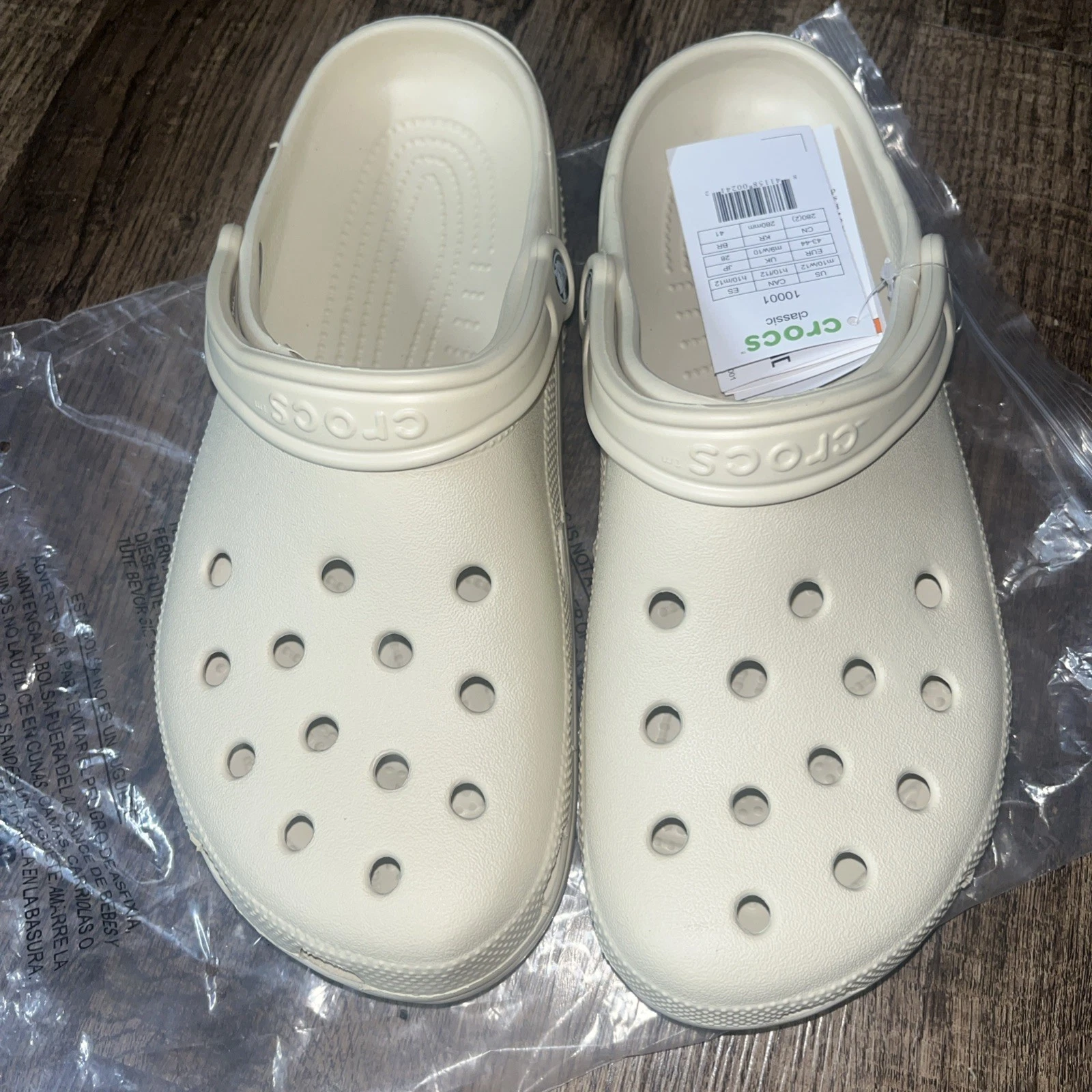 New* Crocs Classic Original - Bone 10 Mens 12 Women's (M10-W12)