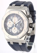 Audemars Piguet Royal Oak Offshore Steel Navy Blue Orange 42mm 26470ST Watch 2