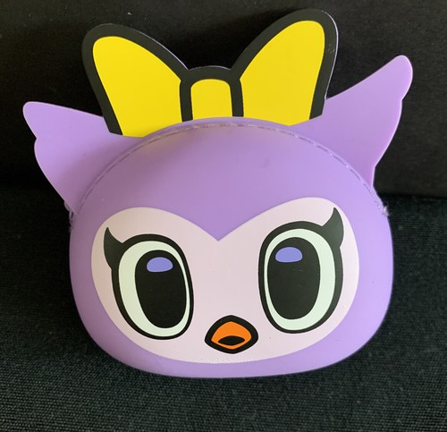 Neon Star by Tokidoki Owl Coin Purse Silicone Purple Preowned - Picture 5 of 5