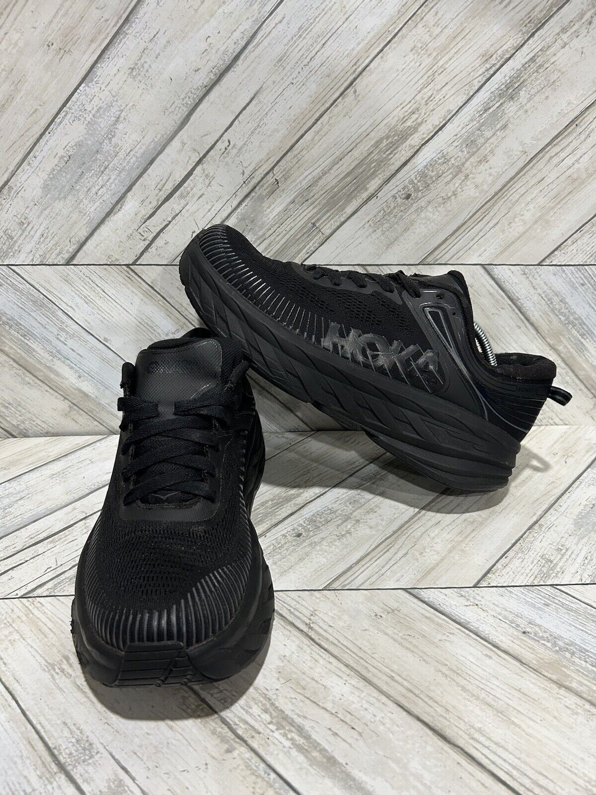 Hoka One One Bondi 7 All Black Men's Running Shoes 1110518-BBLC 