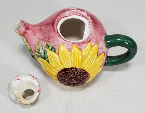 Vintage 1996 CBK Yellow Sunflower Teapot with Lid - Picture 3 of 14