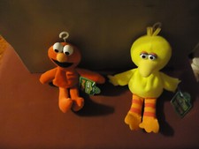 Big Bird and Elmo Beanies