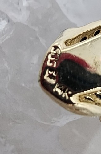 14k .585 Yellow Gold .2 Ctw Diamond Sapphire Black Panther Earrings Au 24175 - Picture 14 of 15