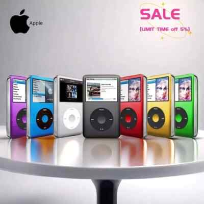  NEW Apple iPod classic 7th Generation (160GB-2TB)SSD ALL Colors Sealed-GIFTS 