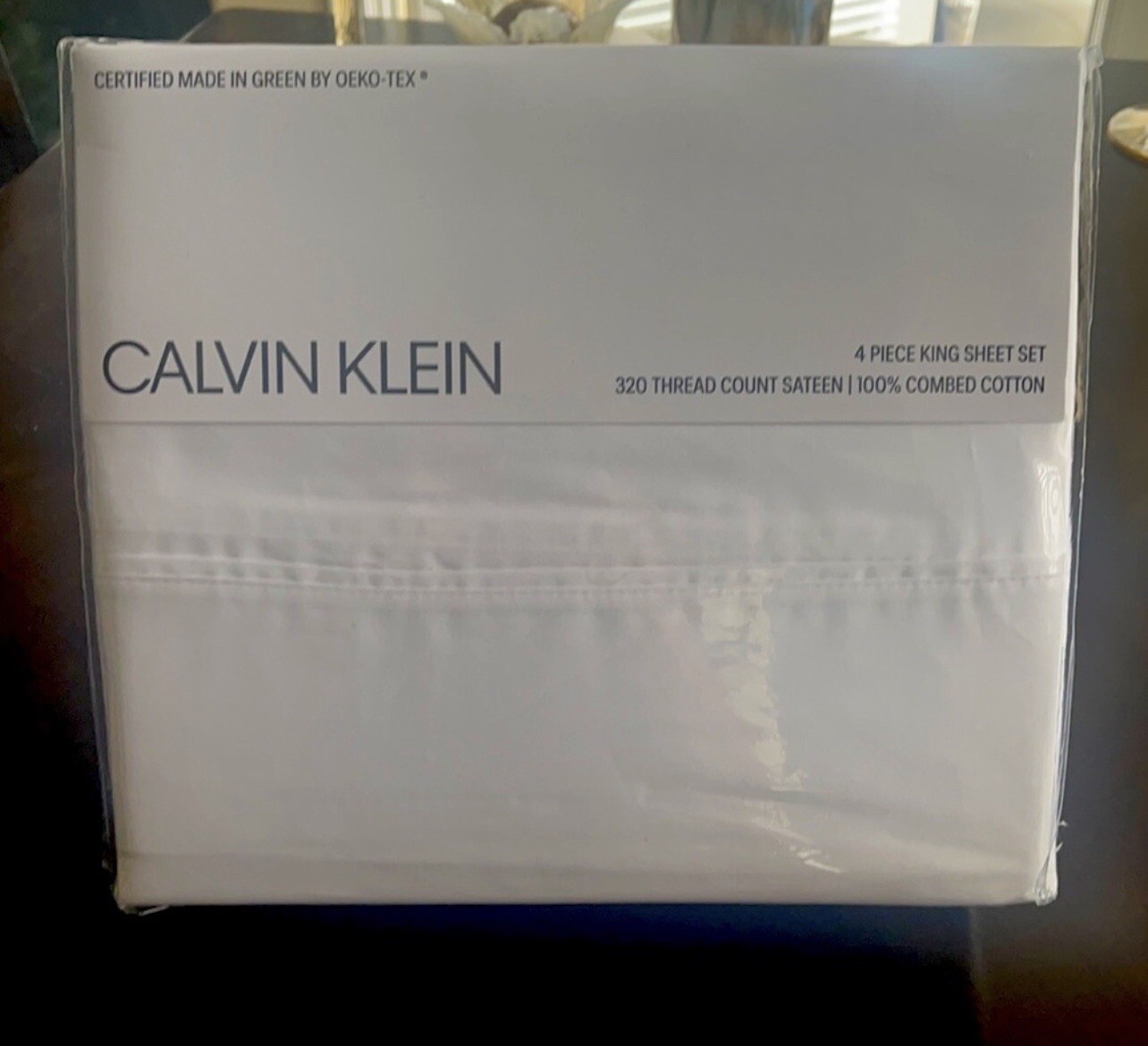New Calvin Klein king sheet Set 320 thread count sateen 100% cotton white | eBay New Calvin Klein king sheet Set 320 thread count sateen 100% cotton white | eBay