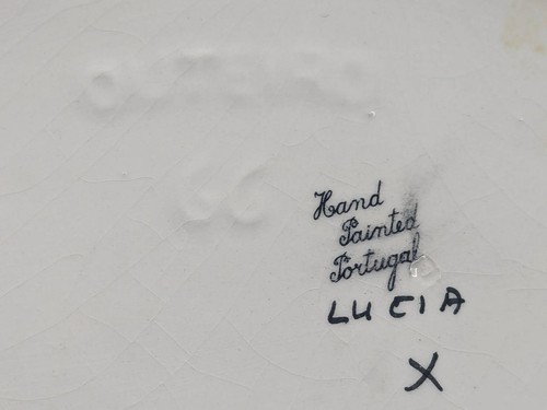 Cesta de trabajo de celosía Outeiro Agueda con mango de cerámica motivo faisán pájaro Portugal - Imagen 9 de 9