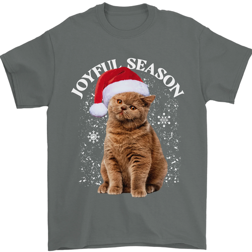 Joyful Temporada Navidad Gato Divertido Navidad Camiseta Hombre 100% Algodón - Bild 63 von 94