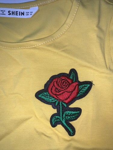 Brand New- Shein Kids Short Sleeve Stretch Floral T-Shirt Girls (Size 6Y) - Picture 5 of 8